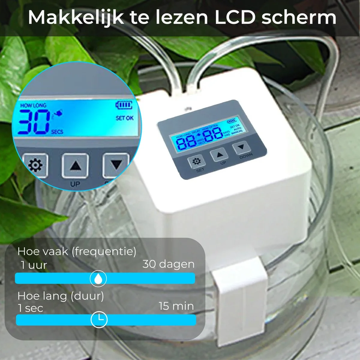 Home Goods Automatisch Bewateringssysteem Voor Kamerplanten Met Pomp – Waterdruppelaar – Watergeefsysteem– Planten Watergever 2 Home Goods Automatisch Bewateringssysteem Voor Kamerplanten Met Pomp – Waterdruppelaar – Watergeefsysteem– Planten Watergever - Afbeelding 2
