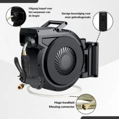 Buxibo - Wandslangenbox 20 Meter + 2 Meter - Tuinslang Met Haspel - 9 Sproei Standen - Slangenhouder 180° Draaibaar - Tuinslanghaspel Zwart+ Gratis Sproeier - Zwart 27 Buxibo - Wandslangenbox 20 Meter + 2 Meter - Tuinslang Met Haspel - 9 Sproei Standen - Slangenhouder 180° Draaibaar - Tuinslanghaspel Zwart+ Gratis Sproeier - Zwart -Bloem Garden Verkoop 1200x1200 1106