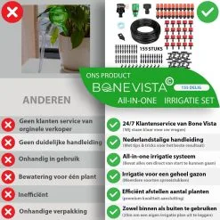 Bone Vista® 155 Stuks Water Druppelslang Irrigatiesysteem Tuin – Bewateringssysteem & Druppelsysteem -Bloem Garden Verkoop 1200x1200 1126
