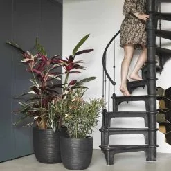 Capi Europe - Bloempot Bol Rib NL - 35x34 - Zwart - Voor Binnen En Buiten - KBLR932 -Bloem Garden Verkoop 1200x1200 121