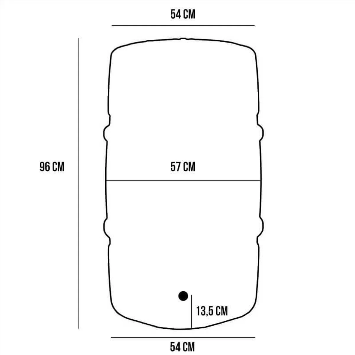 Regenton Harcostar 227 Liter Antraciet 3 Regenton Harcostar 227 Liter Antraciet - Afbeelding 3