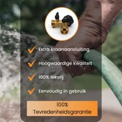 Horvitus® Horvitus Waterverdeler 2 Weg - Y Stuk Kraan Splitter - Voor Europese Kranen - Messing -Bloem Garden Verkoop 1200x1200 1276