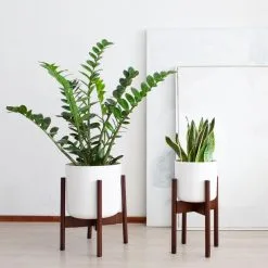 LifeGoods Planten Standaard - Uitschuifbare Bloempothouder - 20 Tot 30 Cm - Donker Bamboe -Bloem Garden Verkoop 1200x1200 128