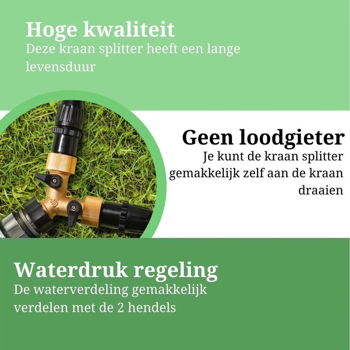 Kirano Y Stuk Kraan - Kraan Splitter - Waterverdeler - Buitenkraan - Waterverdeler 2 Weg – Messing - Afzonderlijk Af Te Sluiten 4 Kirano Y Stuk Kraan - Kraan Splitter - Waterverdeler - Buitenkraan - Waterverdeler 2 Weg – Messing - Afzonderlijk Af Te Sluiten - Afbeelding 4