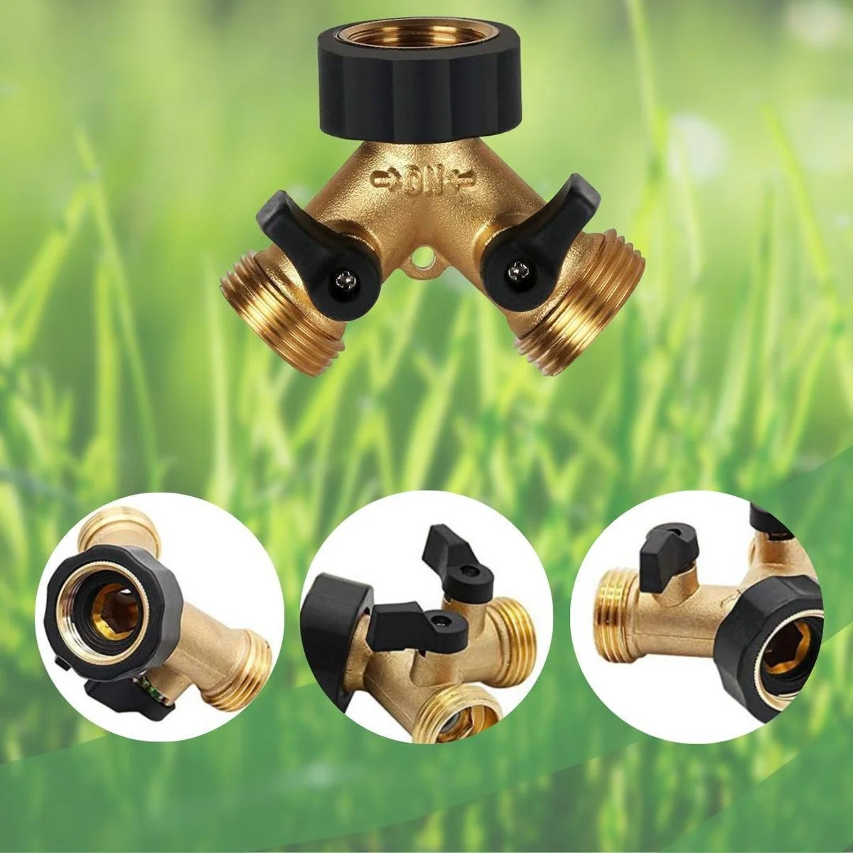 Kirano Y Stuk Kraan - Kraan Splitter - Waterverdeler - Buitenkraan - Waterverdeler 2 Weg – Messing - Afzonderlijk Af Te Sluiten 10 Kirano Y Stuk Kraan - Kraan Splitter - Waterverdeler - Buitenkraan - Waterverdeler 2 Weg – Messing - Afzonderlijk Af Te Sluiten - Afbeelding 10