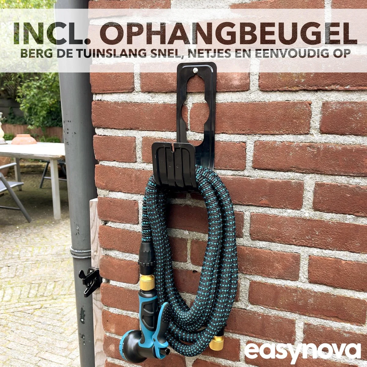 EasyNova Complete Set Tuinslang Van 30 Meter Met Flexibel Ontwerp – Sproeikop Met 9 Standen – Licht In Gewicht & Makkelijk Opbergen – Uitrekbare Slang - 2 EasyNova Complete Set Tuinslang Van 30 Meter Met Flexibel Ontwerp – Sproeikop Met 9 Standen – Licht In Gewicht & Makkelijk Opbergen – Uitrekbare Slang - - Afbeelding 2