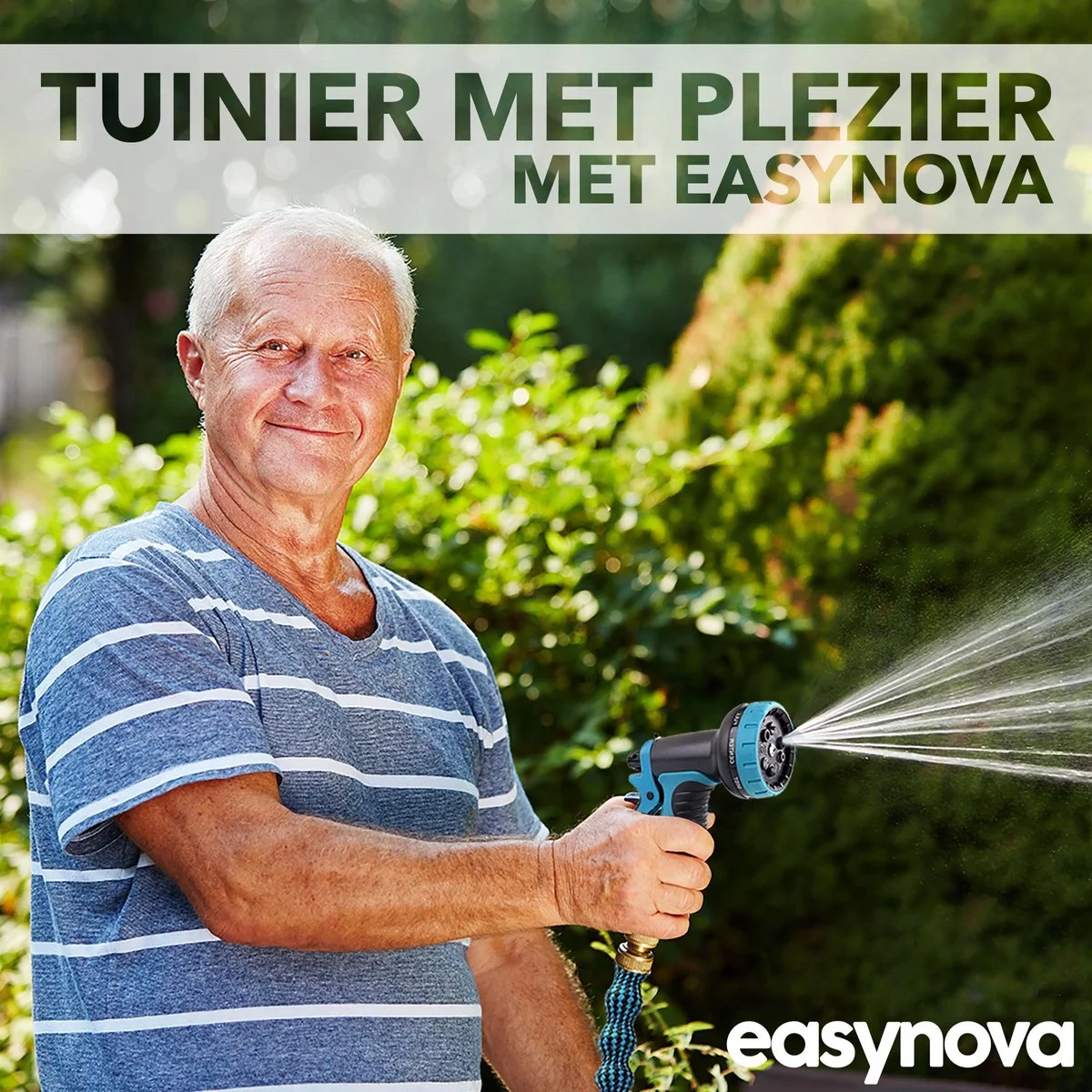 EasyNova Complete Set Tuinslang Van 30 Meter Met Flexibel Ontwerp – Sproeikop Met 9 Standen – Licht In Gewicht & Makkelijk Opbergen – Uitrekbare Slang - 10 EasyNova Complete Set Tuinslang Van 30 Meter Met Flexibel Ontwerp – Sproeikop Met 9 Standen – Licht In Gewicht & Makkelijk Opbergen – Uitrekbare Slang - - Afbeelding 10