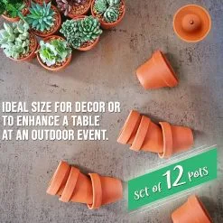 Garden Mania - 12 Mini Terracotta Keramische Klei Bloempotten Met Afvoergat, 8cm -Bloem Garden Verkoop 1200x1200 265