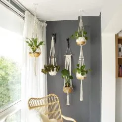 Spieringstore® 4 Stuks Plantenhangers - Boho Handgeweven Katoen Hangpot Voor Binnen/Buiten - Bloempot Met Kralen - Macramé Touw/Koord Hangplant Houder - Bohemian Wandhanger Decoratie - Verticale Tuin Plant Hanger Bloempothouder Planthanger Wit 10 Spieringstore® 4 Stuks Plantenhangers - Boho Handgeweven Katoen Hangpot Voor Binnen/Buiten - Bloempot Met Kralen - Macramé Touw/Koord Hangplant Houder - Bohemian Wandhanger Decoratie - Verticale Tuin Plant Hanger Bloempothouder Planthanger Wit -Bloem Garden Verkoop 1200x1200 266