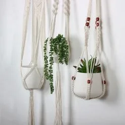 Spieringstore® 4 Stuks Plantenhangers - Boho Handgeweven Katoen Hangpot Voor Binnen/Buiten - Bloempot Met Kralen - Macramé Touw/Koord Hangplant Houder - Bohemian Wandhanger Decoratie - Verticale Tuin Plant Hanger Bloempothouder Planthanger Wit 11 Spieringstore® 4 Stuks Plantenhangers - Boho Handgeweven Katoen Hangpot Voor Binnen/Buiten - Bloempot Met Kralen - Macramé Touw/Koord Hangplant Houder - Bohemian Wandhanger Decoratie - Verticale Tuin Plant Hanger Bloempothouder Planthanger Wit -Bloem Garden Verkoop 1200x1200 267