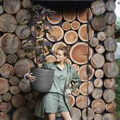 Capi Europe - Bloempot Bol Rib NL - 43x41 - Antraciet - Voor Binnen En Buiten - KOFZ933 -Bloem Garden Verkoop 1200x1200 282