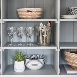 Riviera Maison Plantenbak Rond, Bloempot Met Ribbel - RM Let It Grow Planter - Wit - Porselein - Maat S -Bloem Garden Verkoop 1200x1200 301