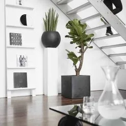 Capi Europe - Bloempot Vierkant Smooth NL - 40x40x40 - Zwart - Voor Binnen En Buiten - KBL903 -Bloem Garden Verkoop 1200x1200 307