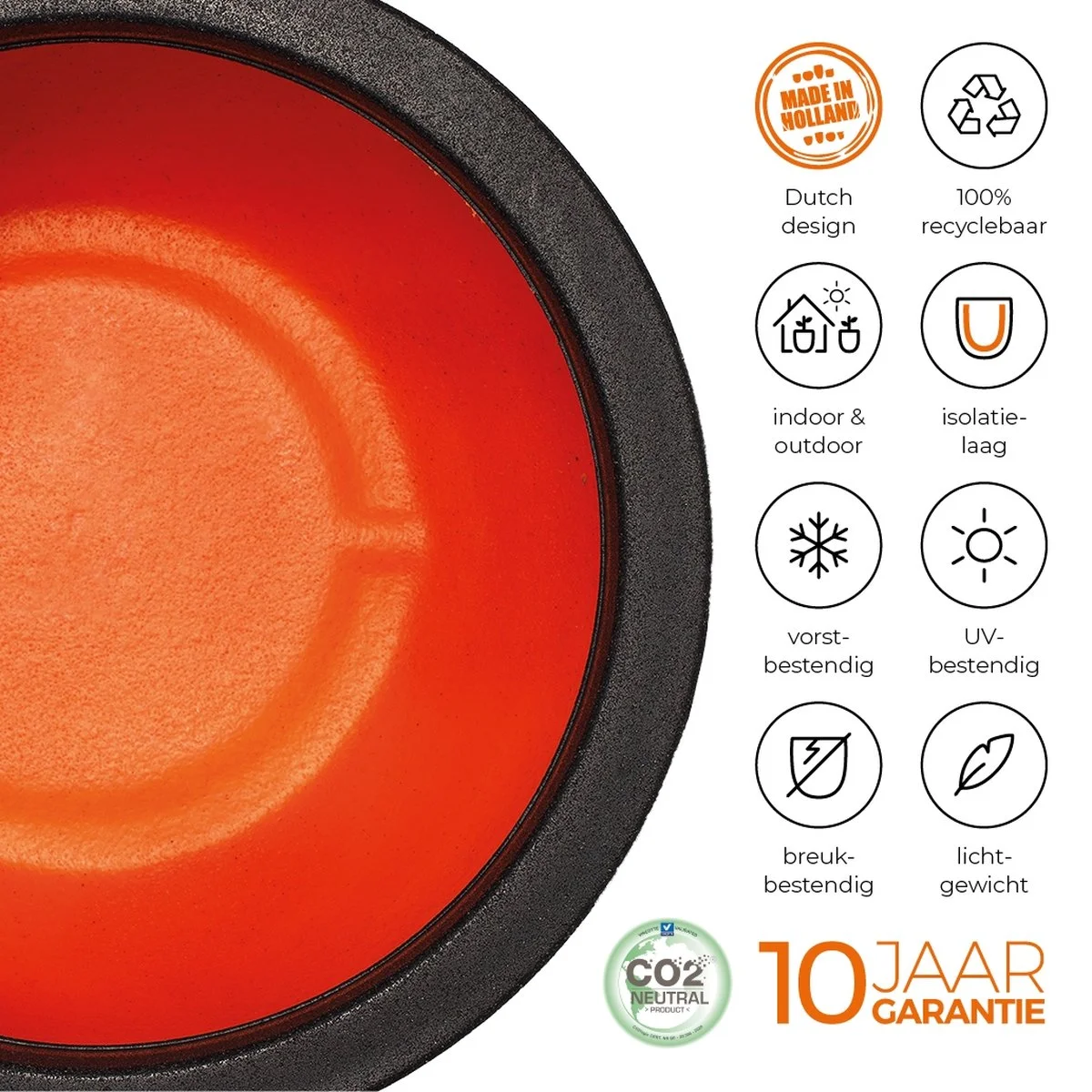 Capi Europe - Vaas Elegant Deluxe Rib NL - 56x84 - Zwart - Voor Binnen En Buiten - KBLR1132 7 Capi Europe - Vaas Elegant Deluxe Rib NL - 56x84 - Zwart - Voor Binnen En Buiten - KBLR1132 - Afbeelding 7