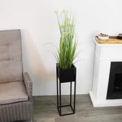 Home&Styling Bloempot - Metaal - Bloemen - Plantenpot - Voor Binnen - Zwart - 70 Cm -Bloem Garden Verkoop 1200x1200 335