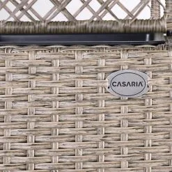 Casaria Polyrattan Bloembak – 3 Bakken Klimophek - Crème -Bloem Garden Verkoop 1200x1200 360