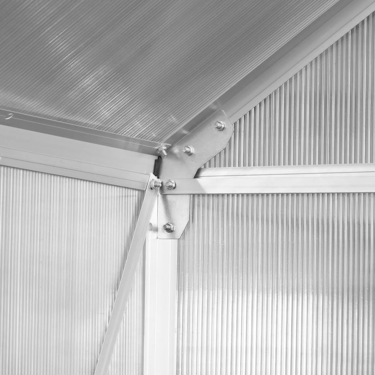 FUXTEC Tuinkas 5,9m² - Broeikas - Kweekkas - Hobbykas - Aluminium/holle Kamerplaat - FX-GWH159 11 FUXTEC Tuinkas 5,9m² - Broeikas - Kweekkas - Hobbykas - Aluminium/holle Kamerplaat - FX-GWH159 - Afbeelding 11