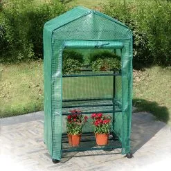 Relaxdays Kas Met Wielen - Tuinkas 3 Etages - Broeikas Kweekkas Tuin / Balkon 130 Cm Hoog - PE -Bloem Garden Verkoop 1200x1200 526