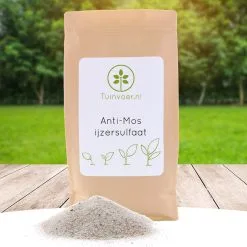 Tuinvoer Anti Mos Ijzersulfaat - Dood Het Mos In Uw Gazon En Bevordert De Diepgroene Kleur - 3kg - 50m² - Direct En Gemakkelijk Te Strooien - Gazonmest - Mos Bestrijding - Hersluitbare Verpakking