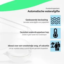 HGMD® HGMD Waterdruppelaar Set Van 8 Stuks Voor Planten Transparant - Groen - Waterdruppelaar Voor Kamerplanten – Waterbol - Waterdruppelaar Voor Planten - Watergeefsysteem 8 HGMD® HGMD Waterdruppelaar Set Van 8 Stuks Voor Planten Transparant - Groen - Waterdruppelaar Voor Kamerplanten – Waterbol - Waterdruppelaar Voor Planten - Watergeefsysteem -Bloem Garden Verkoop 1200x1200 982
