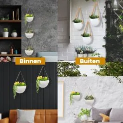 Lido Plantenhanger Keramiek – Set Van 3 – Wit Steen- Hangpot – Hangende Bloempot Plantenpot - 3 Verschillende Koorden - 18 X 11 X 7 Cm 12 Lido Plantenhanger Keramiek – Set Van 3 – Wit Steen- Hangpot – Hangende Bloempot Plantenpot - 3 Verschillende Koorden - 18 X 11 X 7 Cm -Bloem Garden Verkoop 1200x1200 99