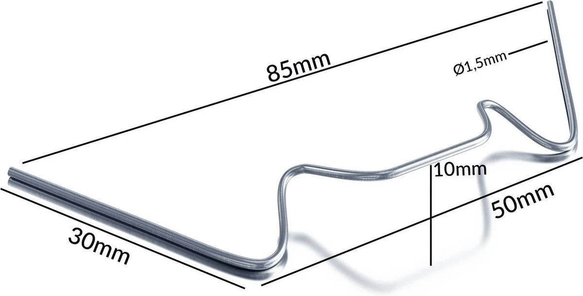 Deuba Broeikas Glasklemmen – 100 Stuks 85x30mm – RVS Zilver 3 Deuba Broeikas Glasklemmen – 100 Stuks 85x30mm – RVS Zilver - Afbeelding 3
