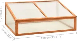 VidaXL Broeikas 100x65x40 Cm Vurenhout -Bloem Garden Verkoop 1200x652 1