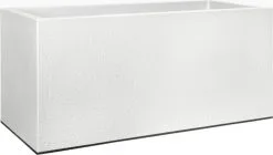 Elho Vivo Structure Finish Lang 90 - Plantenbak Voor Binnen & Buiten - Ø 88 X H 41 - Wit -Bloem Garden Verkoop 1200x680 1