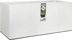 Elho Vivo Structure Finish Lang 90 - Plantenbak Voor Binnen & Buiten - Ø 88 X H 41 - Wit