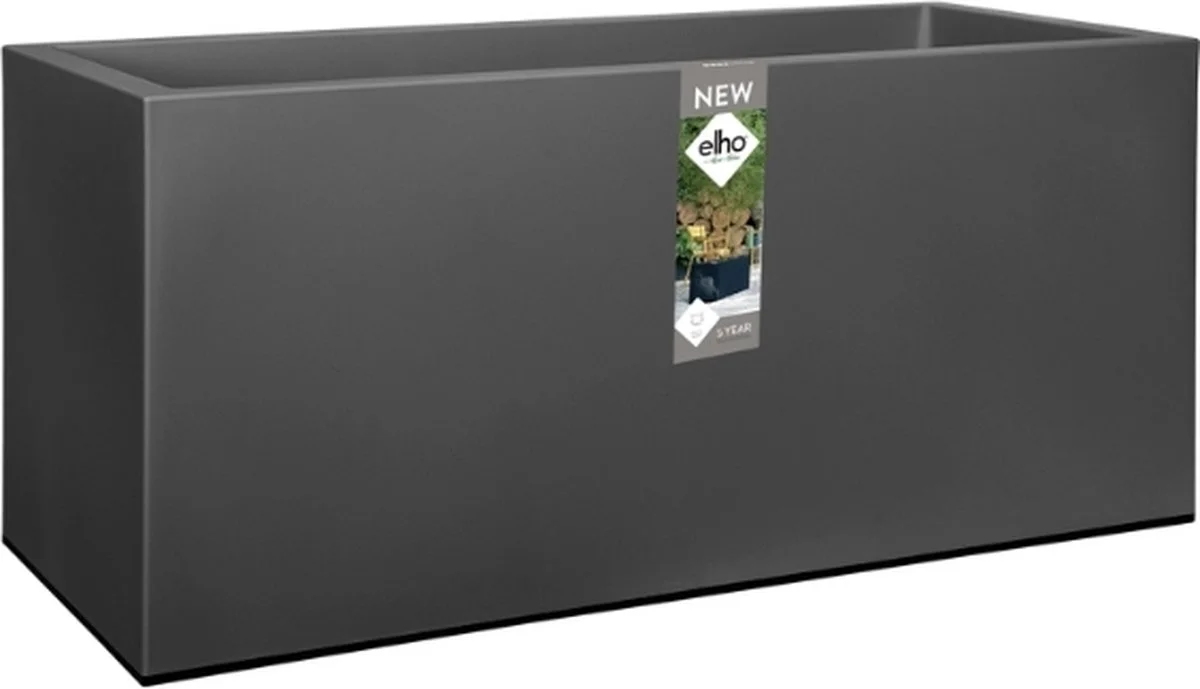 Elho Vivo Matt Finish Lang Wielen 90 - Grote Staande Plantenbak Voor Binnen & Buiten - Gemaakt Van Gereycled Plastic - L 39 X W 88 X H 41 Cm - Zwart 2 Elho Vivo Matt Finish Lang Wielen 90 - Grote Staande Plantenbak Voor Binnen & Buiten - Gemaakt Van Gereycled Plastic - L 39 X W 88 X H 41 Cm - Zwart - Afbeelding 2