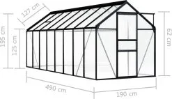 VidaXL Broeikas 1,33 M² Aluminium Antracietkleurig 30 VidaXL Broeikas 1,33 M² Aluminium Antracietkleurig -Bloem Garden Verkoop 1200x692