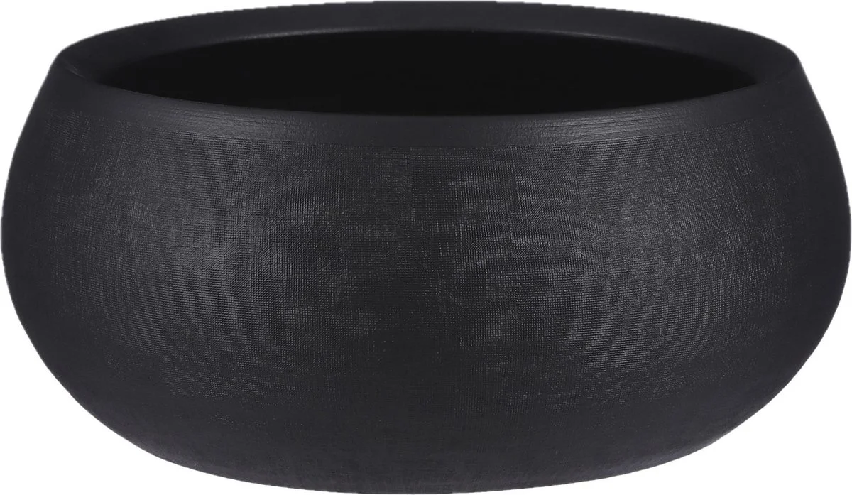 Mica Decorations Douro Ronde Schaal - H14 X Ø34cm - Terracotta - Zwart 1 Mica Decorations Douro Ronde Schaal - H14 X Ø34cm - Terracotta - Zwart