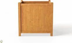 Houten Plantenbak Met Wieltjes 50x50 - Geolied Duurzaam FSC Acaciahout – Bloembak Buiten - Plantenbakken Buiten - Perfecthomeshop -Bloem Garden Verkoop 1200x720 1