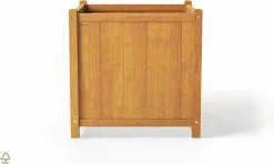Houten Plantenbak Met Wieltjes 50x50 - Geolied Duurzaam FSC Acaciahout – Bloembak Buiten - Plantenbakken Buiten - Perfecthomeshop -Bloem Garden Verkoop 1200x720