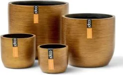 Capi Europe - Set Van 4 - Bloempot Binnen - Retro - - Goud - Bloempot Voor Binnen - BOX-BRTG-4 -Bloem Garden Verkoop 1200x736