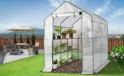 Gardebruk Kweekkas 2m² - 8 Legplanken & 4 Ramen - 195x143x143 Cm -Bloem Garden Verkoop 1200x742