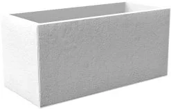 Elho Vivo Structure Finish Lang 90 - Plantenbak Voor Binnen & Buiten - Ø 88 X H 41 - Wit -Bloem Garden Verkoop 1200x770