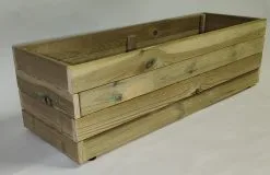 Bloem Garden Verkoop 8 Xtra Solutions Plantenbak Bloembak Balkonbak Grenen Hout Geïmpregneerd 98x33x28cm - Handgemaakt - Duurzaam - Zwaar