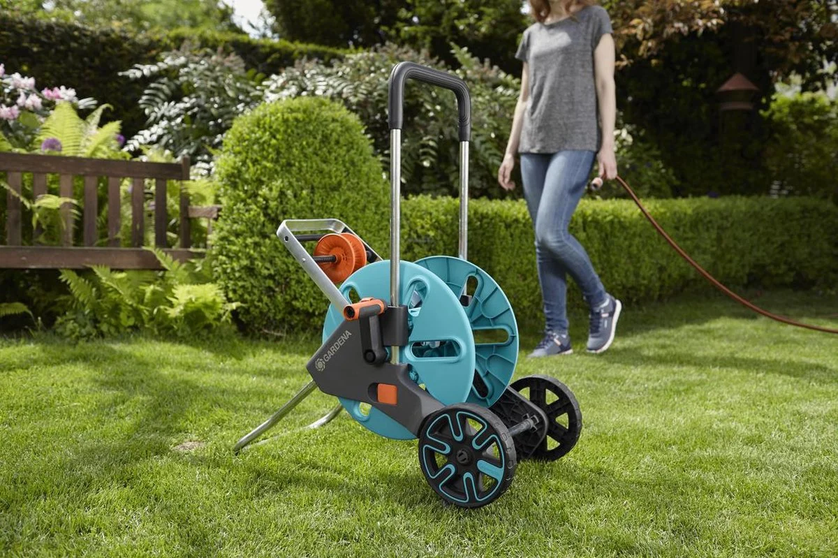 GARDENA - AquaRoll M CleverRoll Easy Slangenwagen - Maximaal 60 Meter - Inklapbare Zwengel 13 GARDENA - AquaRoll M CleverRoll Easy Slangenwagen - Maximaal 60 Meter - Inklapbare Zwengel - Afbeelding 13