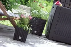 Prosperplast Kunststof Rato Rotan Bloempot/plantenpot Met Binnenpot Antraciet 40 Cm - Bloempotten Voor Binnen En Buiten -Bloem Garden Verkoop 1200x800 28