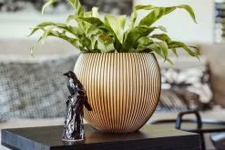 Capi Europe - Vaas Bol Groove XL - 63x51 - Goud - Bloempot Voor Binnen - Opening ⌀42 - GVGB271 -Bloem Garden Verkoop 1200x800 30