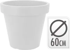 Relaxwonen - Bloempot Rond 60 X 52 Cm Wit