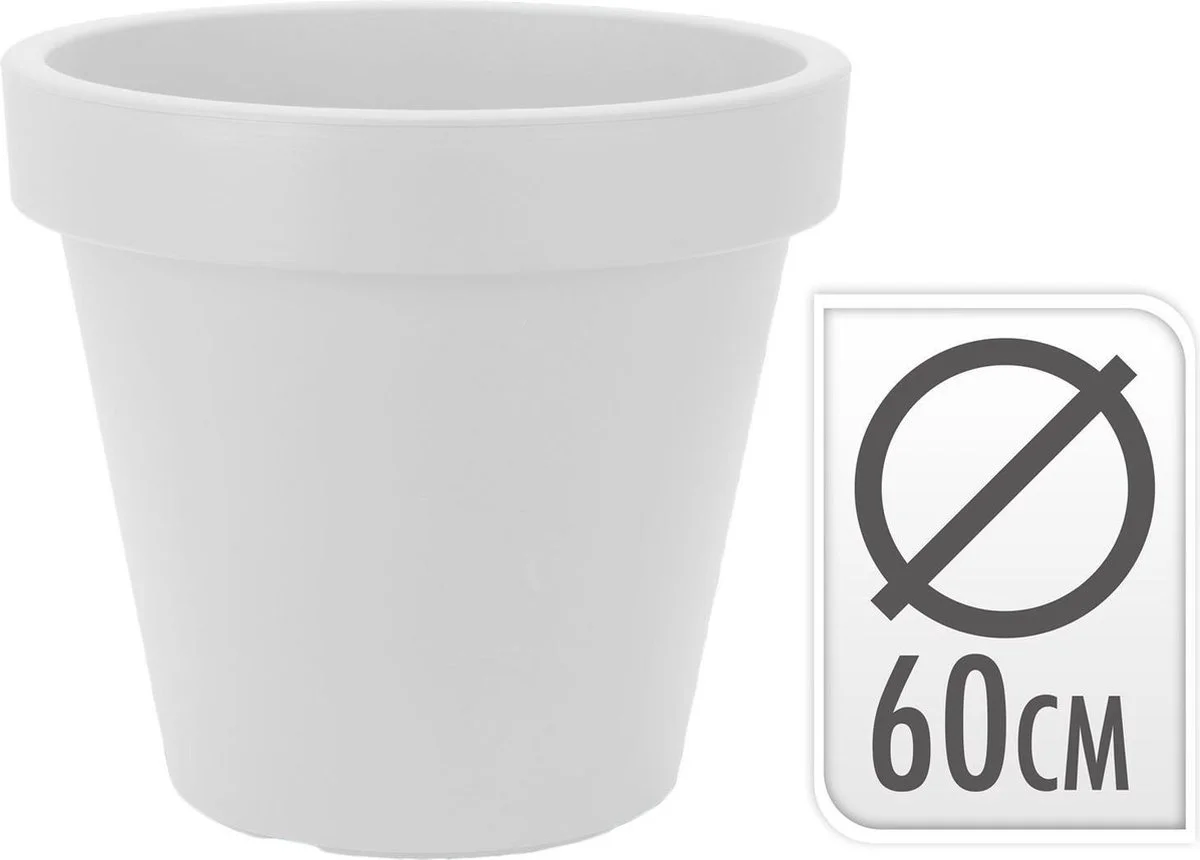 Relaxwonen - Bloempot Rond 60 X 52 Cm Wit 1 Relaxwonen - Bloempot Rond 60 X 52 Cm Wit