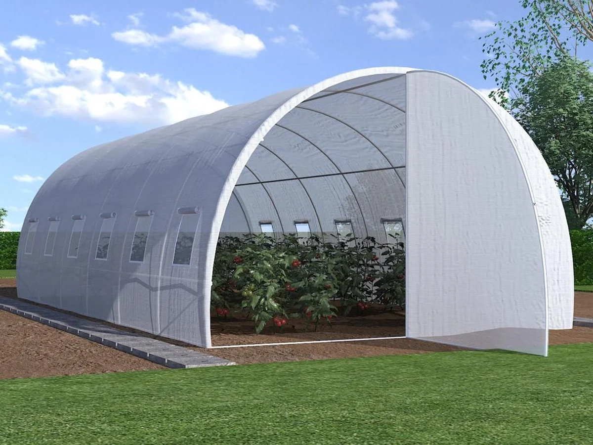 Merkloos Tunnelkas Met Structuur Van Gegalvaniseerd Staal En Deur 18 M² - L600 X B300 X H200 Cm - ALOCASIA L 300 Cm X H 200 Cm X D 600 Cm 3 Merkloos Tunnelkas Met Structuur Van Gegalvaniseerd Staal En Deur 18 M² - L600 X B300 X H200 Cm - ALOCASIA L 300 Cm X H 200 Cm X D 600 Cm - Afbeelding 3