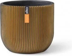 Capi Europe - Bloempot Bol Groove - 23x21 - Goud - Bloempot Voor Binnen - BGVGB134 -Bloem Garden Verkoop 1200x939 1