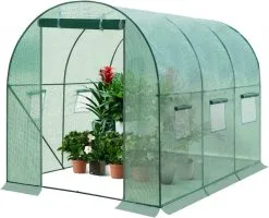 Diferza™ Kas 300x200x190 Cm, Foliekas Wintervast, Tomatenhuis Met Deur 6 Ramen