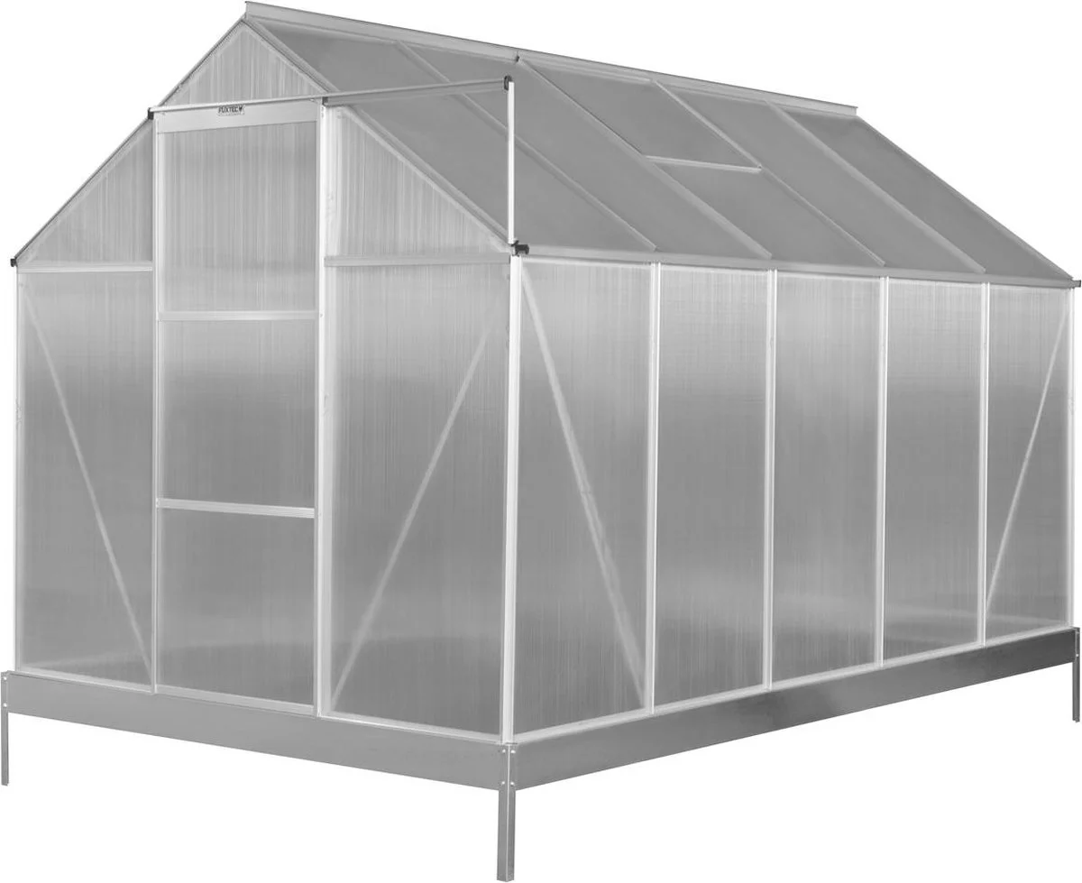 FUXTEC Tuinkas 5,9m² - Broeikas - Kweekkas - Hobbykas - Aluminium/holle Kamerplaat - FX-GWH159 1 FUXTEC Tuinkas 5,9m² - Broeikas - Kweekkas - Hobbykas - Aluminium/holle Kamerplaat - FX-GWH159
