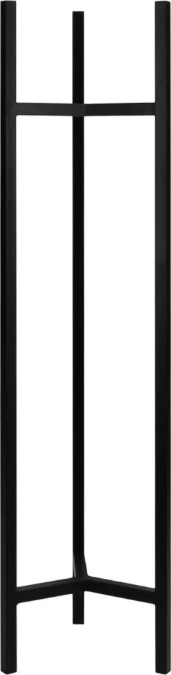 QUVIO Plantenstandaard Inclusief Pot - Staande Plantenbak - Metaal - Plantenbak - Plantenhouders - Planten Zuilen - Voor Buiten - Bloempot - 22 X 22 X 90 Cm - Zwart -Bloem Garden Verkoop 304x1200