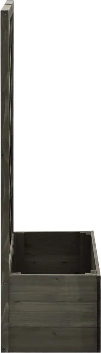 VidaXL Latwerkplantenbak 50x25x90 Cm Massief Vurenhout Grijs 6 VidaXL Latwerkplantenbak 50x25x90 Cm Massief Vurenhout Grijs - Afbeelding 6