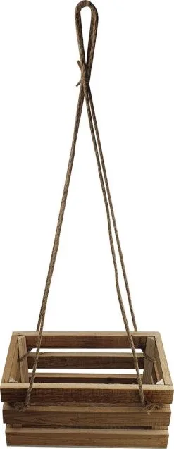 Merkloos Plantenhanger 30x15x15cm | Houten Krat | Handgemaakt | Planten-houder / Hang-plant | Planten Accessoires | Hout | 5 Merkloos Plantenhanger 30x15x15cm | Houten Krat | Handgemaakt | Planten-houder / Hang-plant | Planten Accessoires | Hout | -Bloem Garden Verkoop 465x1200